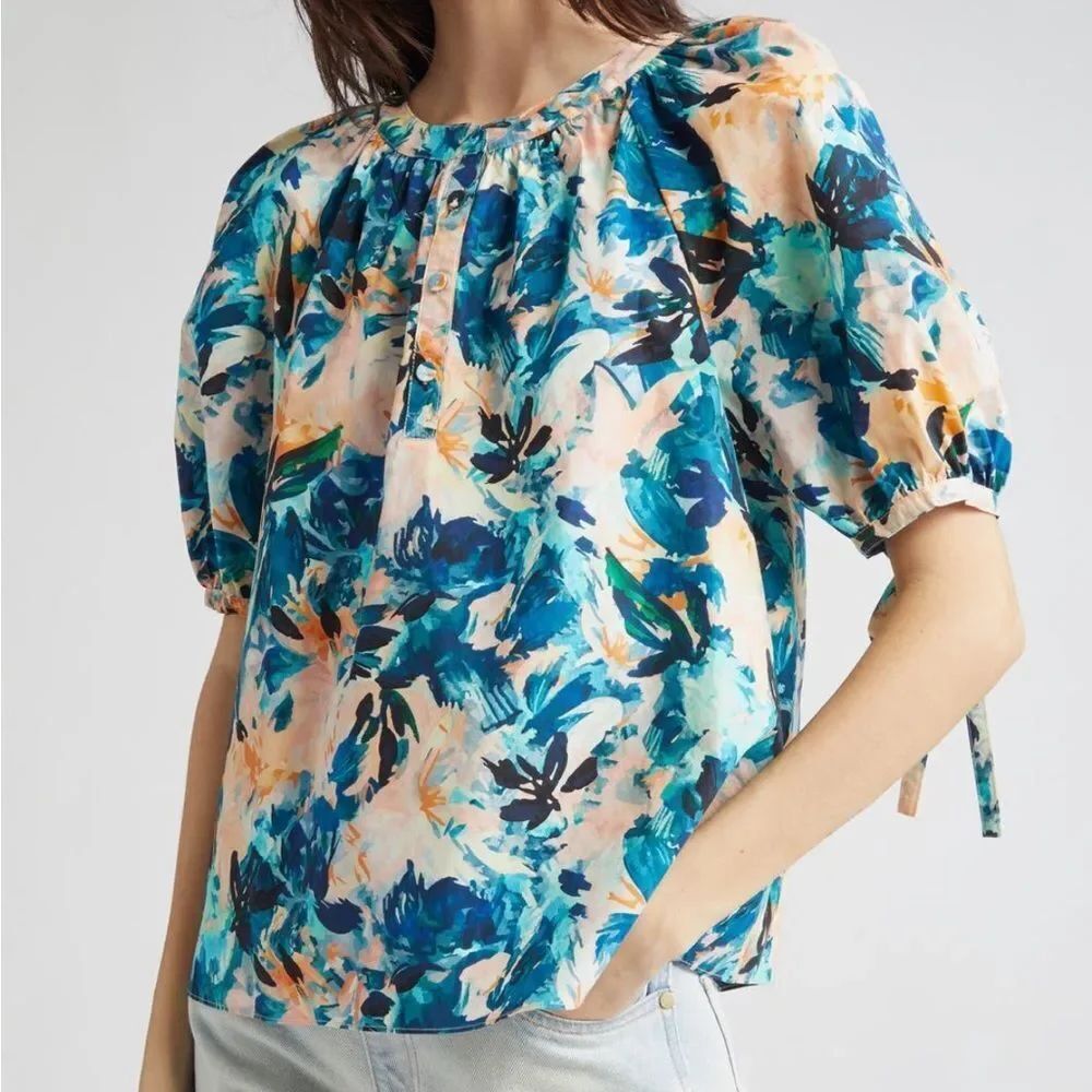 Ulla Johnson Vienne Floral Cotton Blouse $290